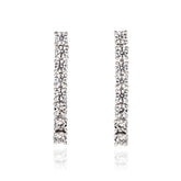 עגילים כסף שורה 8 זרקונים